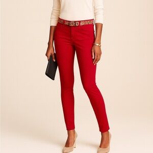 LOFT Cherry Red Modern Skinny Pants